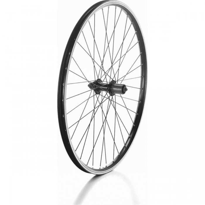 26' Black Aluminum MTB Rear Wheel Compatible with Shimano/SRAM 8/9/10V - 1