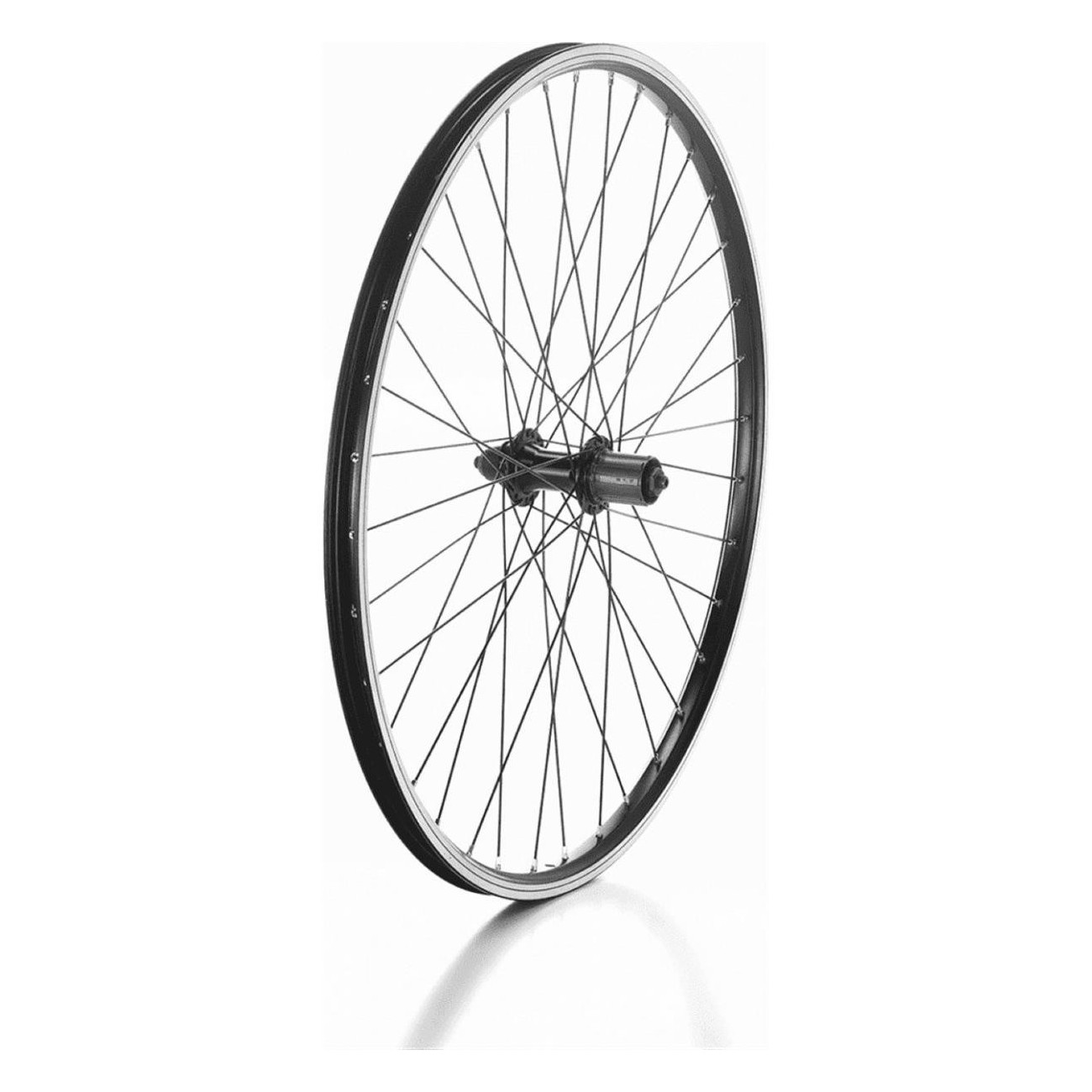 26' Black Aluminum MTB Rear Wheel Compatible with Shimano/SRAM 8/9/10V - 1