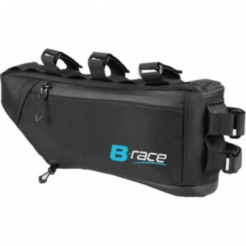 Sacoche de Cadre Bikepacking Extensible 4L en Nylon Noir - 35,5x7x14 cm - 1