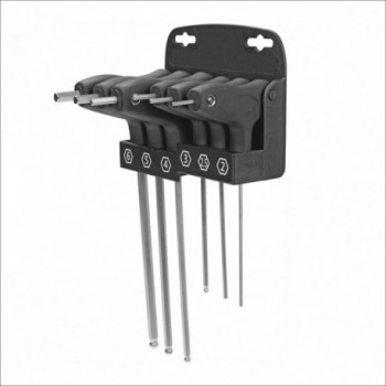 6-Piece Hex Key Set with Handle and Spherical End 2-6mm for DIY and Maintenance - 1