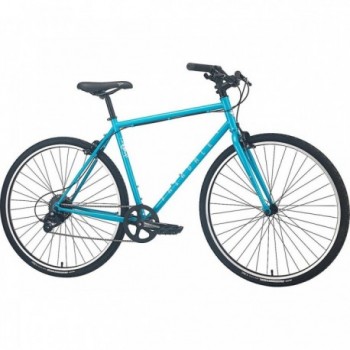 Fairdale Lookfar XS Blau - Vielseitiges Fahrrad aus Stahl 1020 mit Gepäckträger und Schutzblech - 1