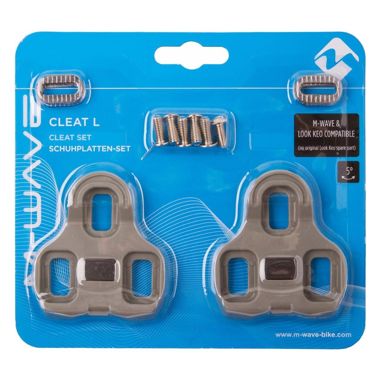 Cales Exustar Grises Compatibles Look Keo 7° avec Matériel de Fixation Inclus - 2