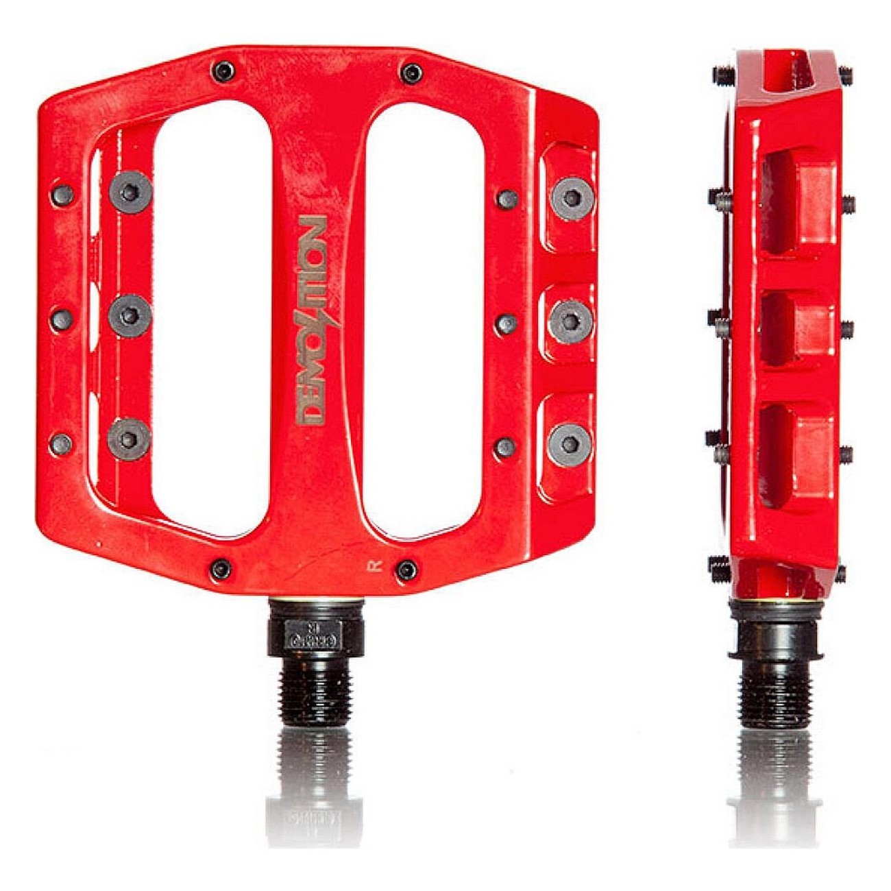 Pedales Demolition Trooper 9/16' de Aluminio CNC Rojo - Rendimiento y Durabilidad - 1