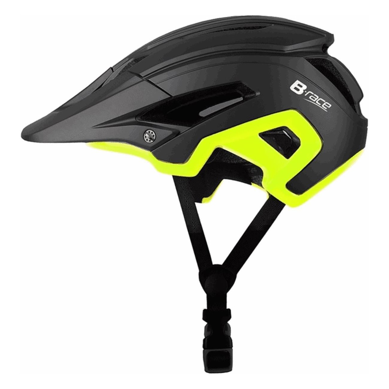 B•RACE STONE II In-Mold Helmet Black/Lime Size L/XL (58-62 cm) - Safety & Comfort - 1