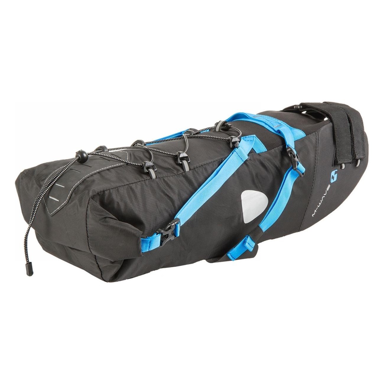 M-Wave Rough Ride L 11L Wasserdichtes Sattelrucksack Schwarz mit Reflektor - 4