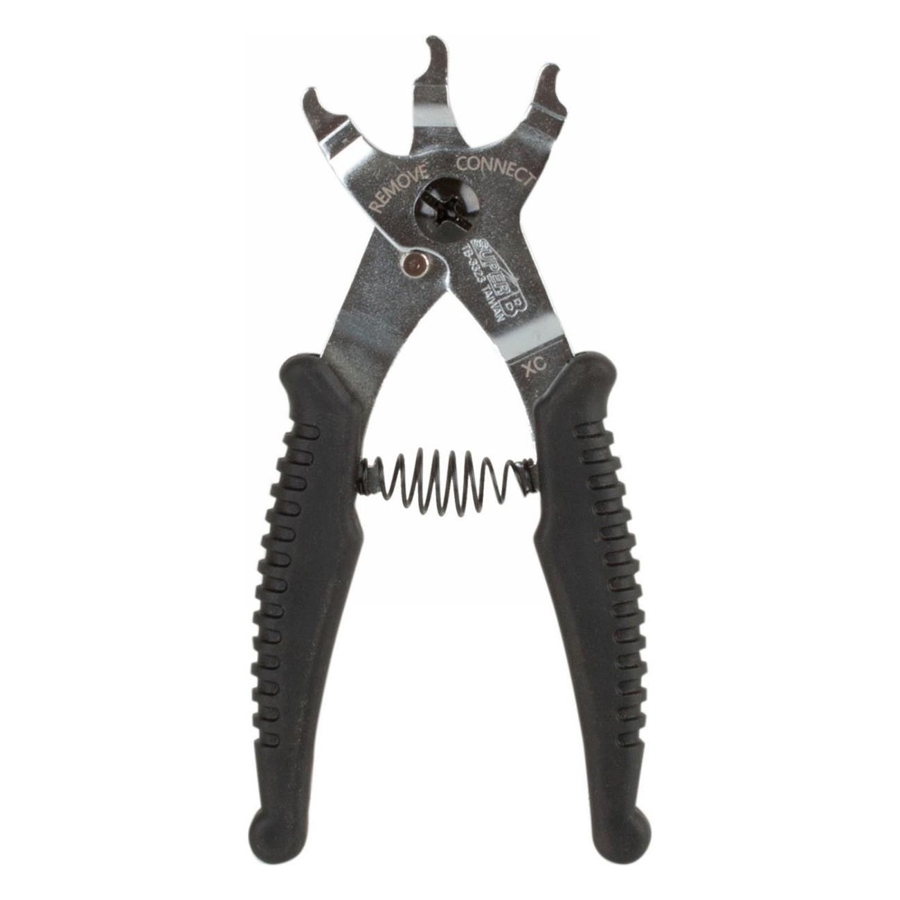 Super B TB-3323 2-in-1 Chain Pliers, Black and Silver, Comfortable Grip - 1