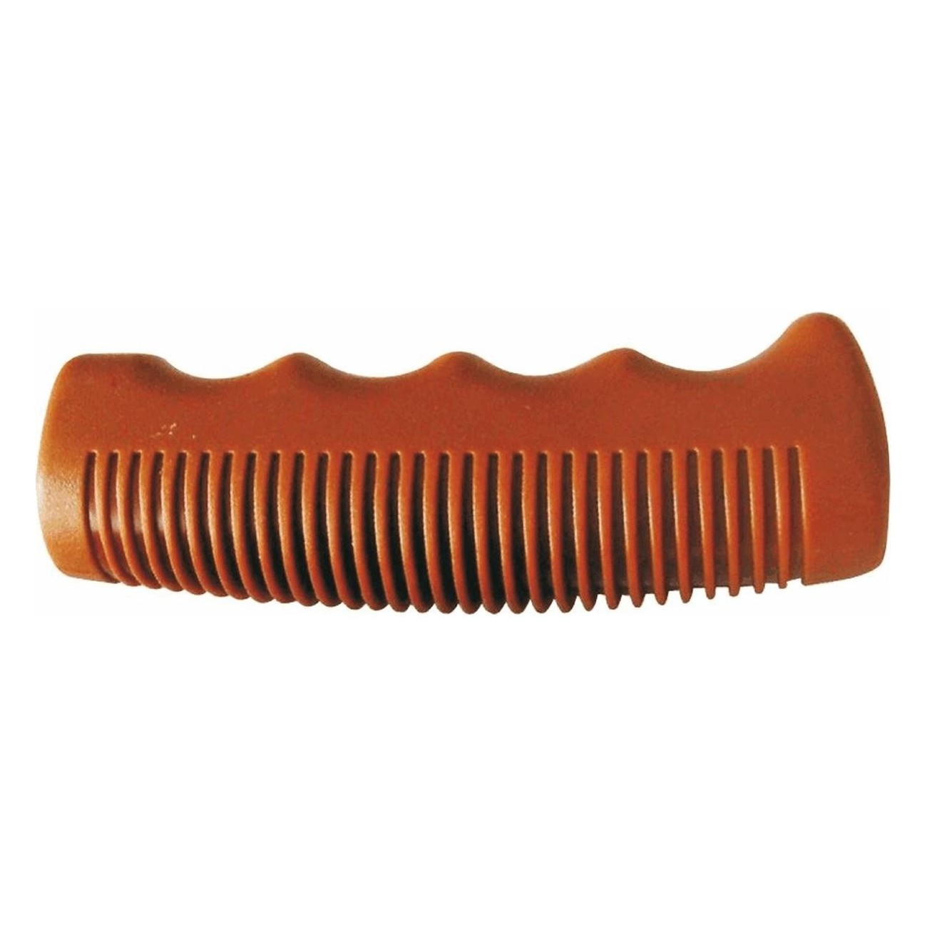 Poignées Sport 22mm en Caoutchouc PVC Marron - 6 Paires M VTEK - 1