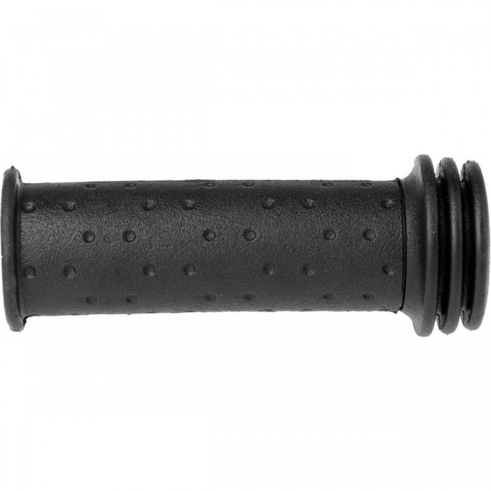 Black 105mm Kids Bike Grips in Kraton Rubber with Safety End - Pair - 1