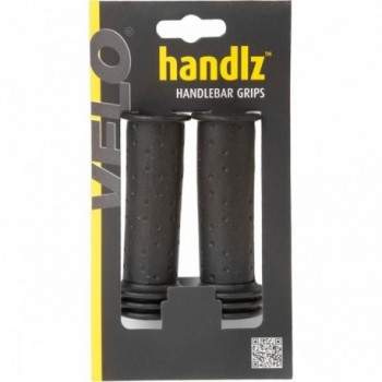 Black 105mm Kids Bike Grips in Kraton Rubber with Safety End - Pair - 2