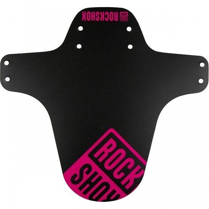 RockShox Black MTB Mudguard with Magenta Print - Fork Protection - 1