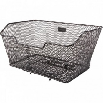 Panier Arrière en Acier Noir M-Wave XXL pour Porte-Bagages 27,5x48,5x23/15 cm - 1