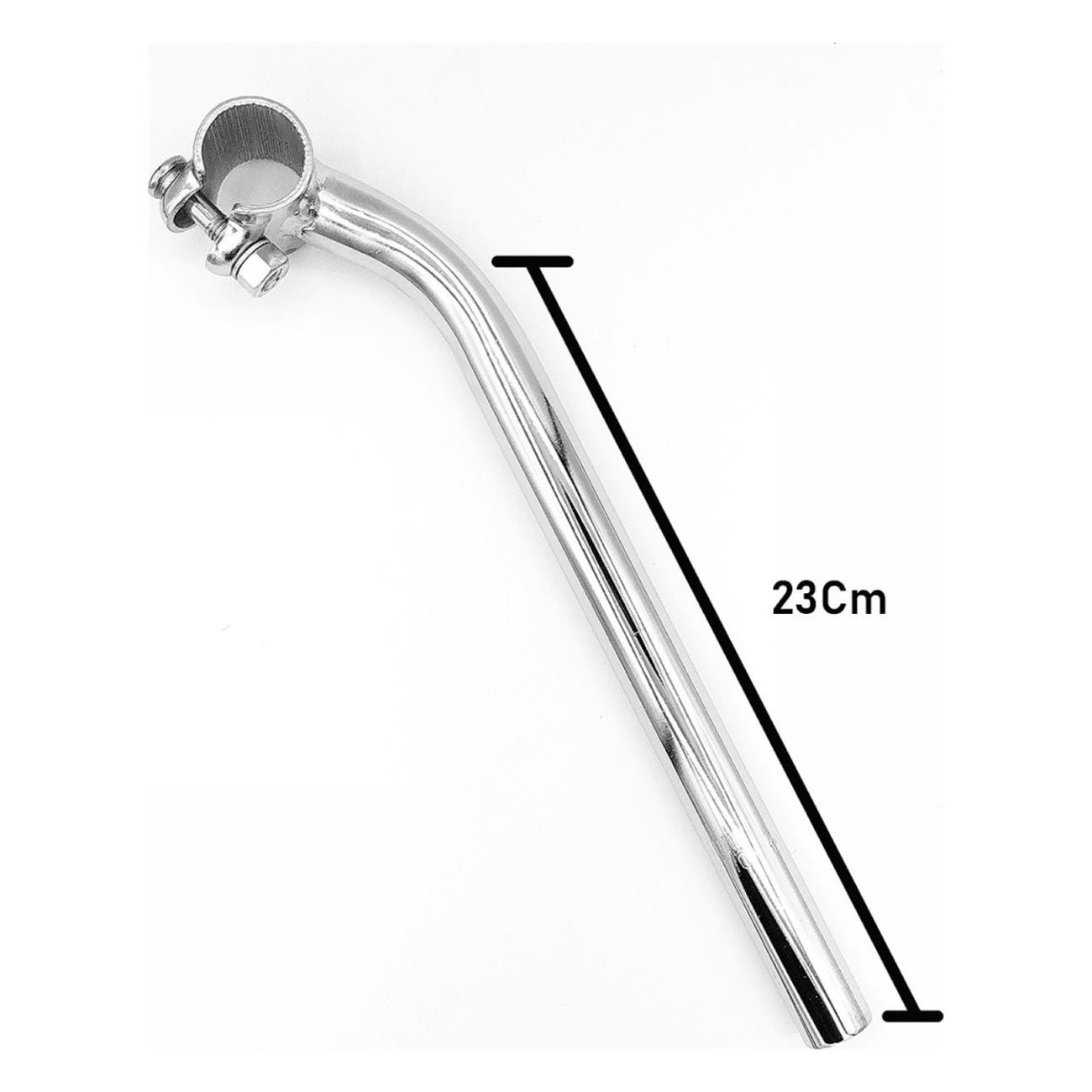 Tige de guidon pliable en acier chromé 21.1mm x 23cm pour vélo - 1