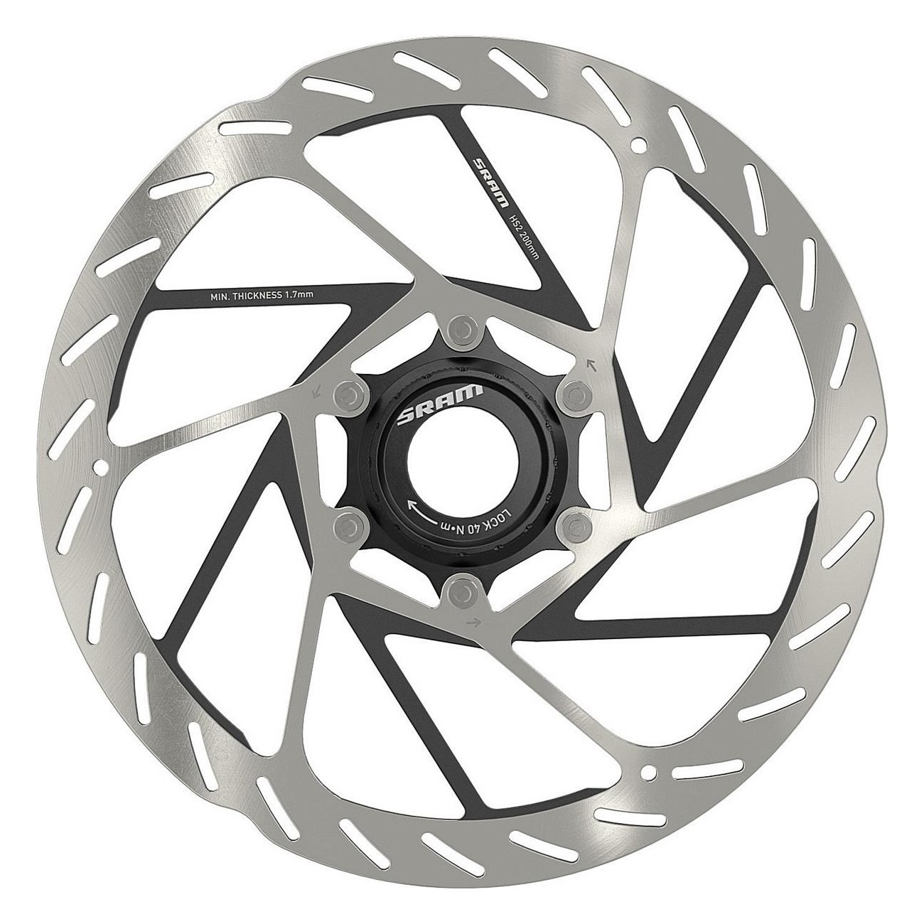 Disque de Frein SRAM HS2 200mm Centerlock pour VTT avec Profil Arrondi - 1