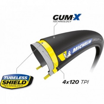 Neumático Tubeless Ready Michelin Power Cup 700x28 Negro - Ligero y Fiable para Correr - 4