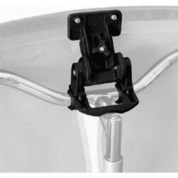 Black Windshield Mount for BELLELLI Child Seat - Compatible with 25.4 mm Handlebars - 1