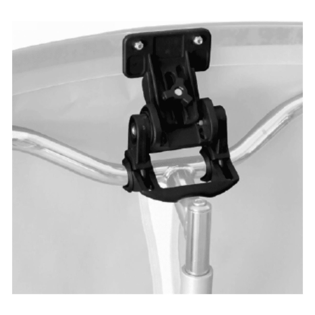 Black Windshield Mount for BELLELLI Child Seat - Compatible with 25.4 mm Handlebars - 1