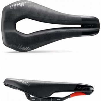 Sella WATT 133x255mm Superflow in Carbonio, Leggera 190g, Antiscivolo con Tecnologia Superflow - 1 - Selle - 8030282517417