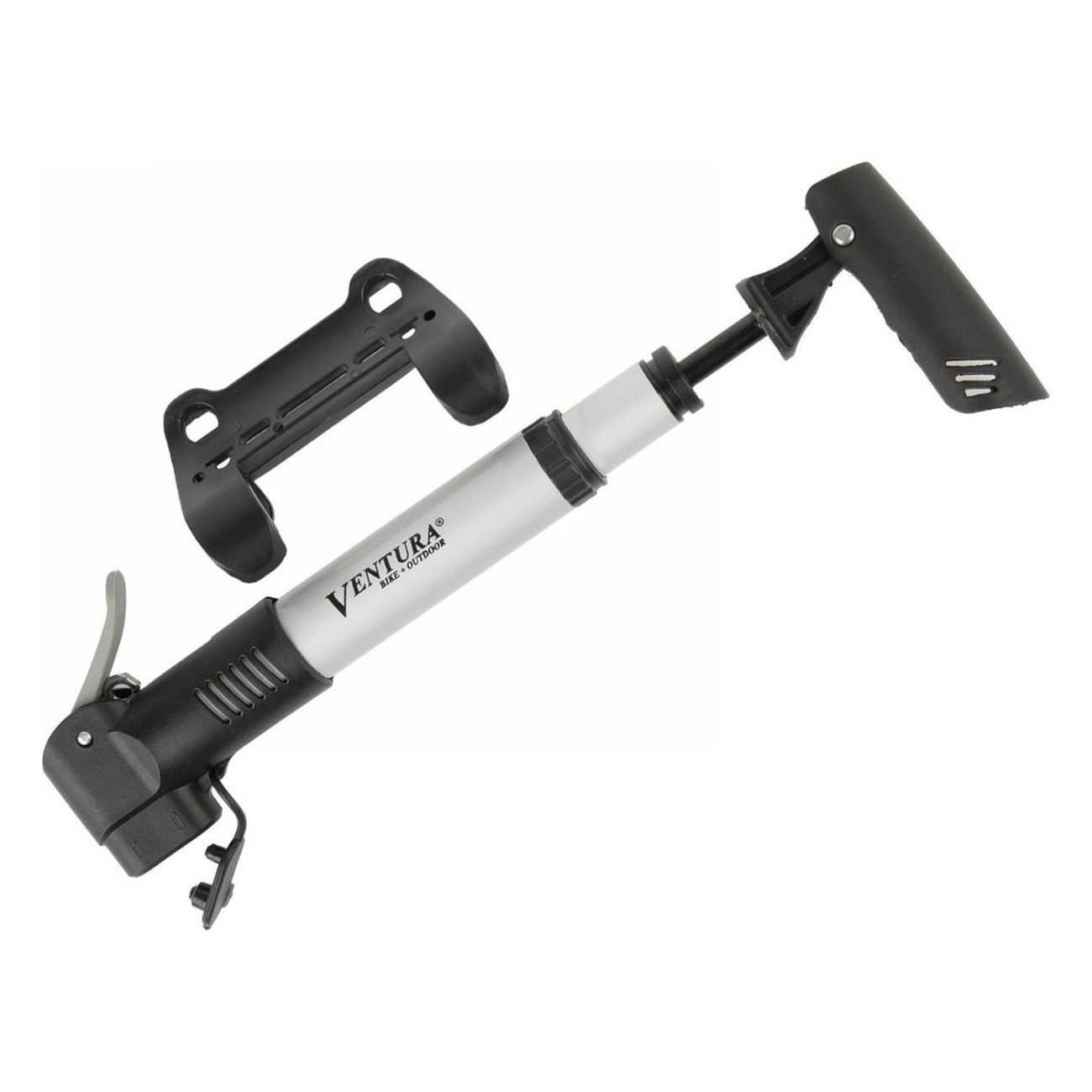 Ventura Mini Telescopic Pump in Aluminum with Dual Universal Head - 1