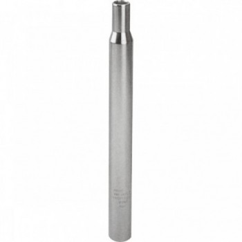 MVTEK 27.2mm x 300mm Straight Seatpost in Silver Steel, 0mm Offset - 1