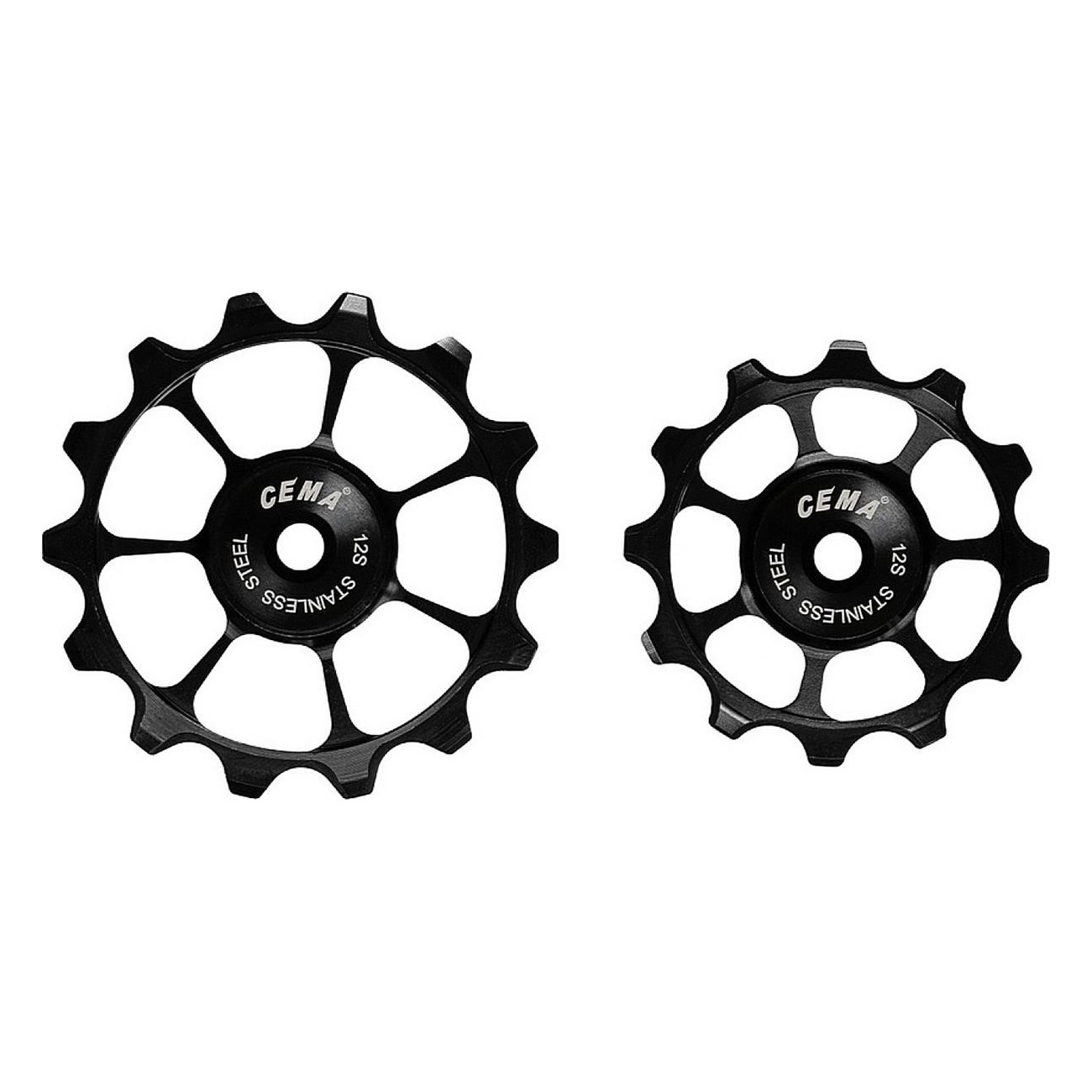 Stainless Steel 12V Black Pulley for Shimano and SRAM Derailleurs - 1