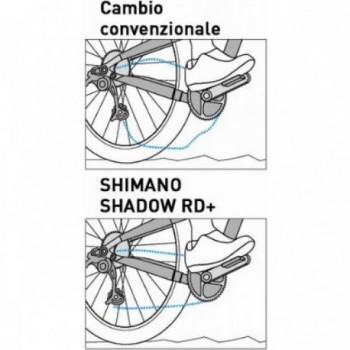 Cambio Shimano GRX RD-RX820 2x12V Shadow RD+ per Gravel con Stabilizzatore Catena - 3 - Cambio posteriore - 4550170303617