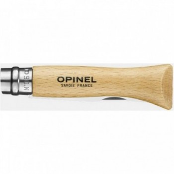 Opinel Viroblock Knife N.6 Inox - 12 Pieces Display, 7 cm Blade, Beech Handle - 3