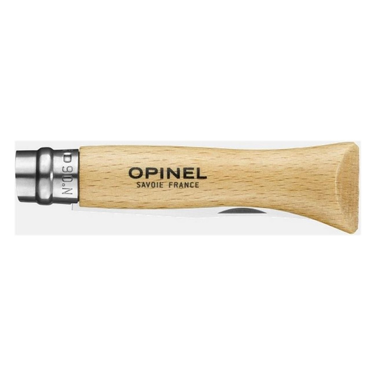 Opinel Viroblock Knife N.6 Inox - 12 Pieces Display, 7 cm Blade, Beech Handle - 3