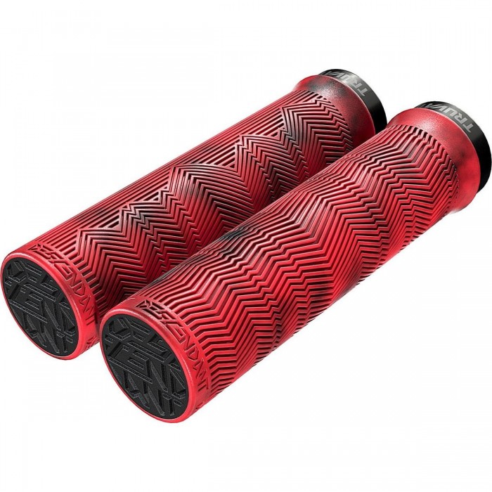 Empuñadura Truvativ Descendente Lockring 133mm Rojo-Negro Marmoleado - 1