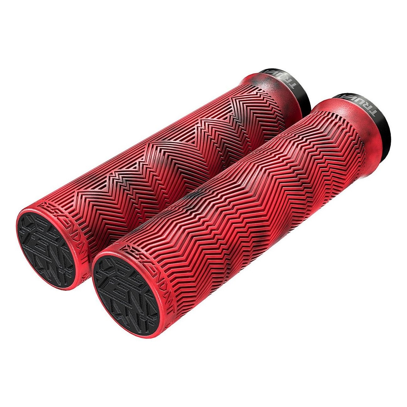 Empuñadura Truvativ Descendente Lockring 133mm Rojo-Negro Marmoleado - 1