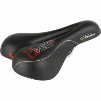 Sella VELO Nero Opaco 255x177 mm, Acciaio con Gel, 477g, Senza Morsetto - 1 - Selle - 4015493250913