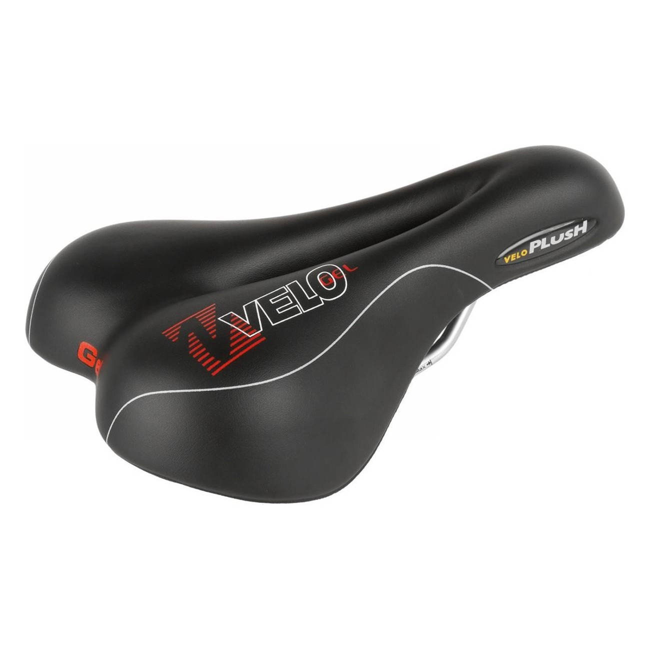 Sella VELO Nero Opaco 255x177 mm, Acciaio con Gel, 477g, Senza Morsetto - 1 - Selle - 4015493250913