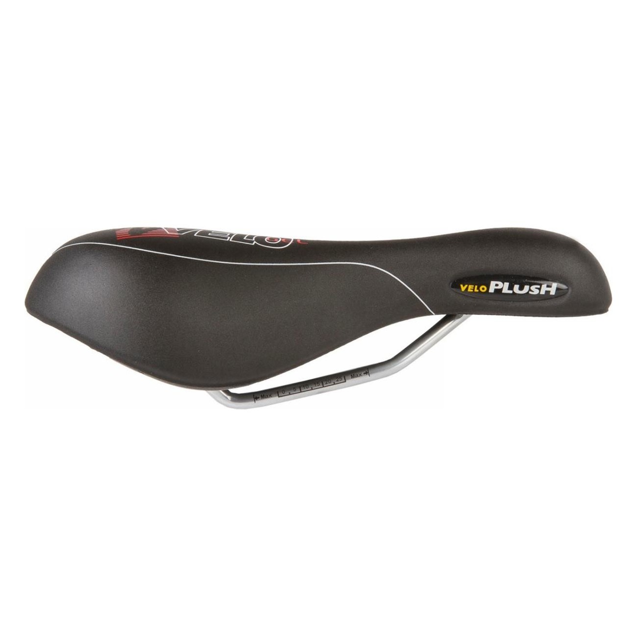 Sella VELO Nero Opaco 255x177 mm, Acciaio con Gel, 477g, Senza Morsetto - 2 - Selle - 4015493250913