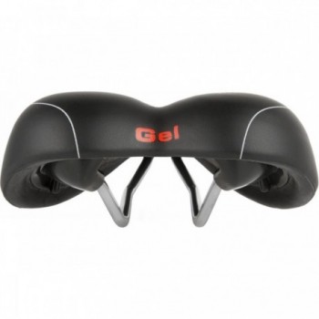 Selle VELO Noir Mat 255x177 mm, Acier avec Gel, 477g, Sans Collier - 3