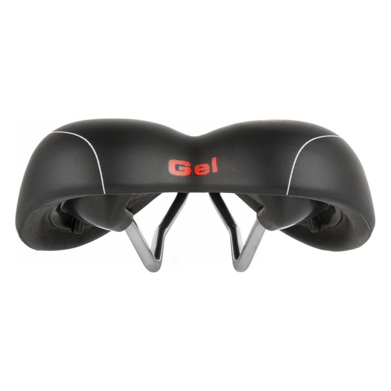 Selle VELO Noir Mat 255x177 mm, Acier avec Gel, 477g, Sans Collier - 3