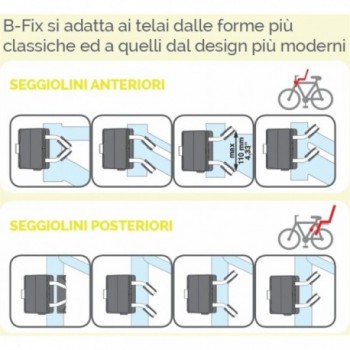 Supporto de Siège B-Fix Noir pour Fixation Avant et Arrière à Vélo - 2