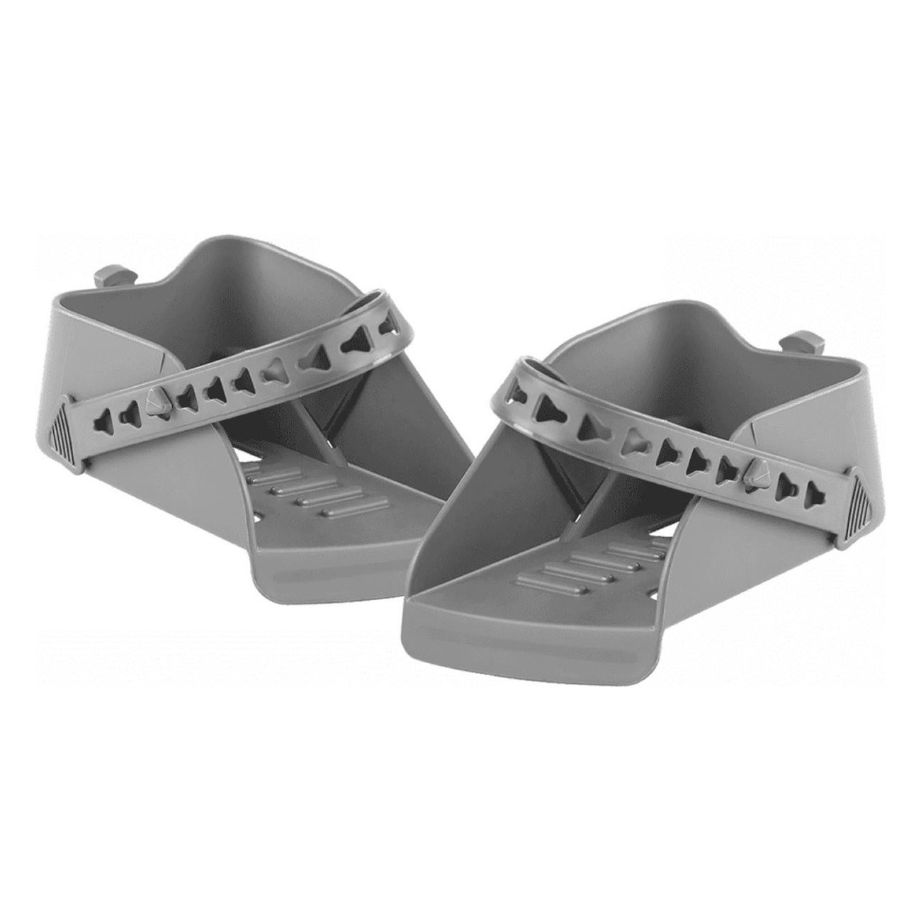 Dark Gray Replacement Footrests for NFUN BRIOSO Seat - Pair with Straps - 1