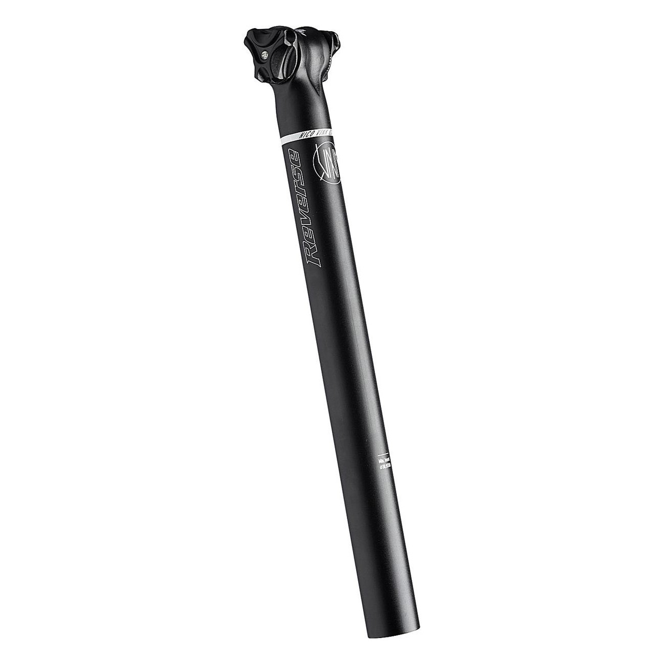 Reverse Nico Vink Signature Seatpost Ø30.9mm 350mm Black-White - Durable - 1