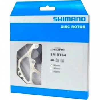 Shimano Deore SM-RT64 160mm Brake Disc with Internal Locking Ring - 2