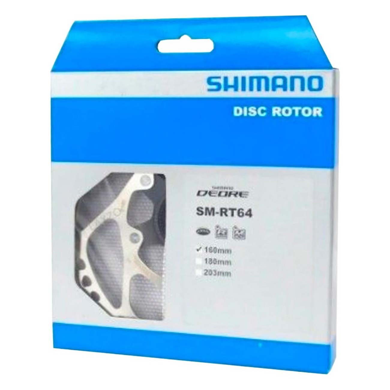 Shimano Deore SM-RT64 160mm Brake Disc with Internal Locking Ring - 2