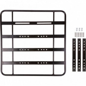 Racky Basisplatte aus schwarzem Aluminium 400x400mm mit Montageset - 7