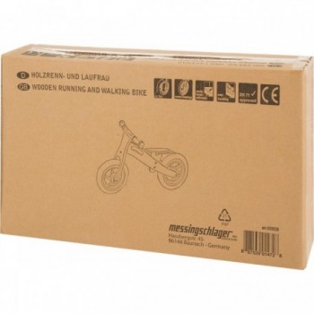 Bicicletta da Corsa in Legno per Bambini 12 Pollici, Colore Rosso, con Sellino Regolabile - 2 - Bambino - 0887539014728