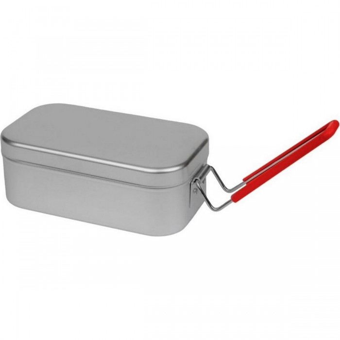 Mess Tin Piccolo 310R in Alluminio con Manico Rosso per Campeggio ed Escursioni - 1 - Contenitori - 7315085003109