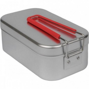 Small Aluminum Mess Tin 310R with Red Handle for Camping and Hiking - 2