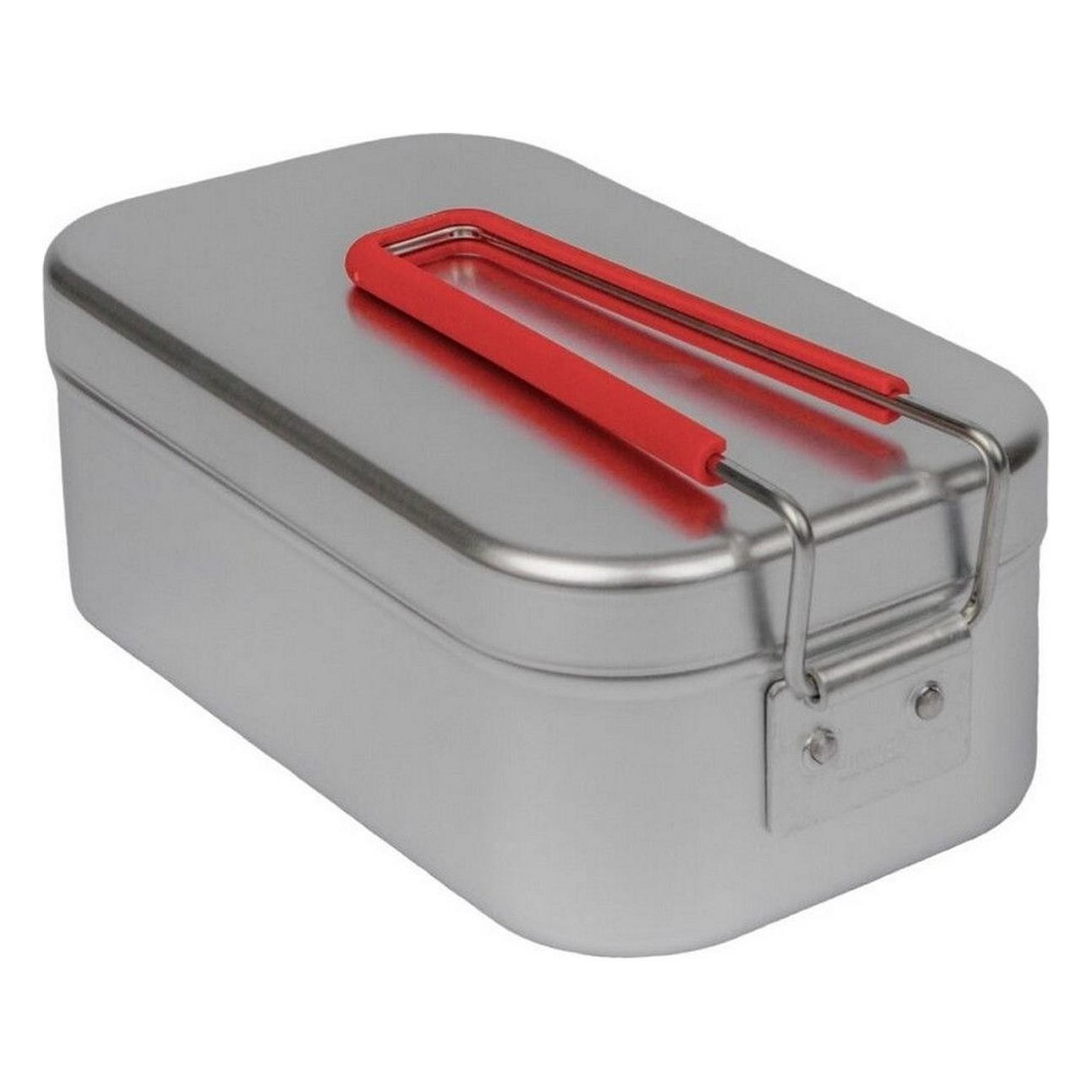 Small Aluminum Mess Tin 310R with Red Handle for Camping and Hiking - 2