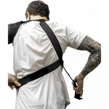 Space Brace Schulterstütze Größe L Schwarz-Grau mit Gelunterstützung und BreathSaver Smart Strap - 8