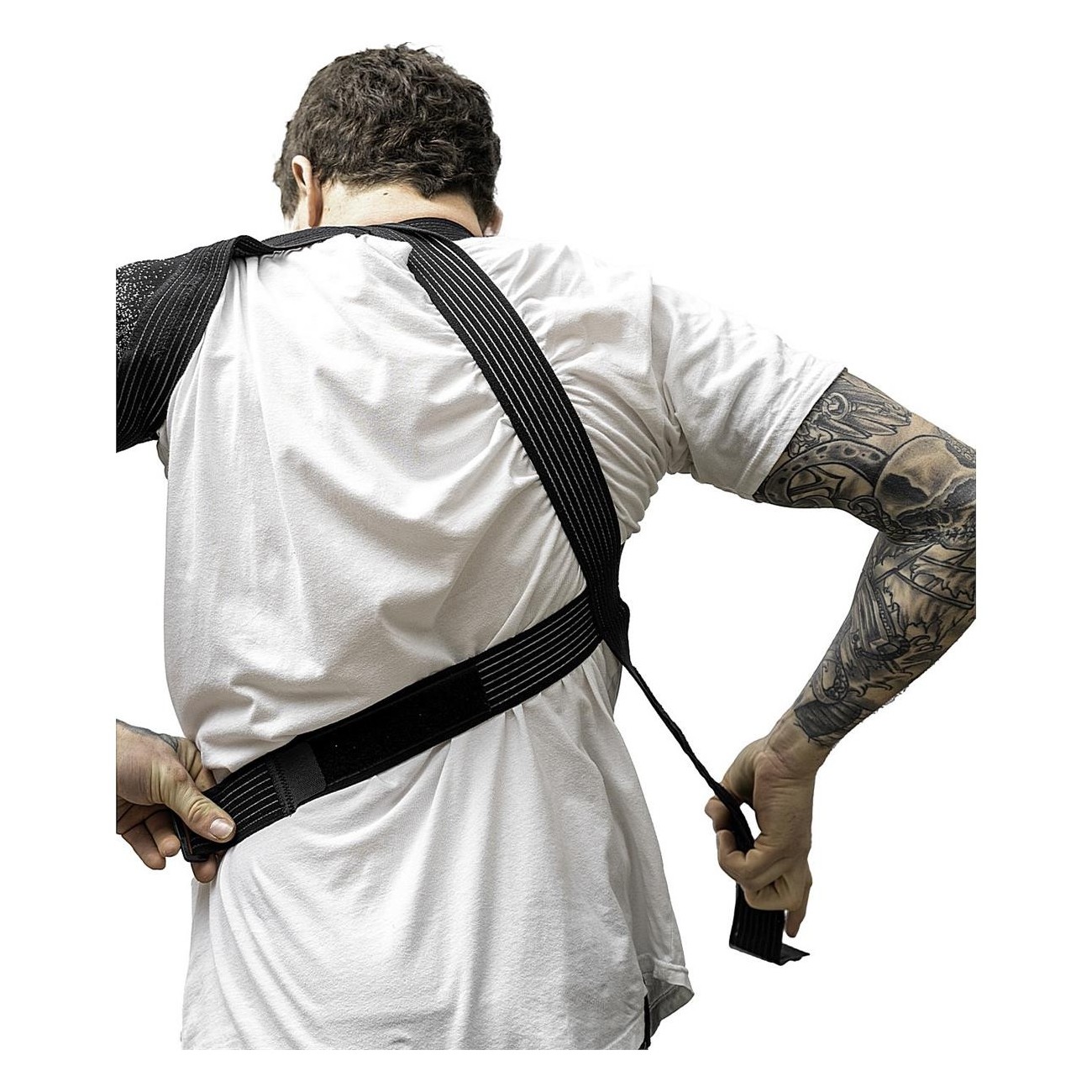 Space Brace Schulterstütze Größe L Schwarz-Grau mit Gelunterstützung und BreathSaver Smart Strap - 8