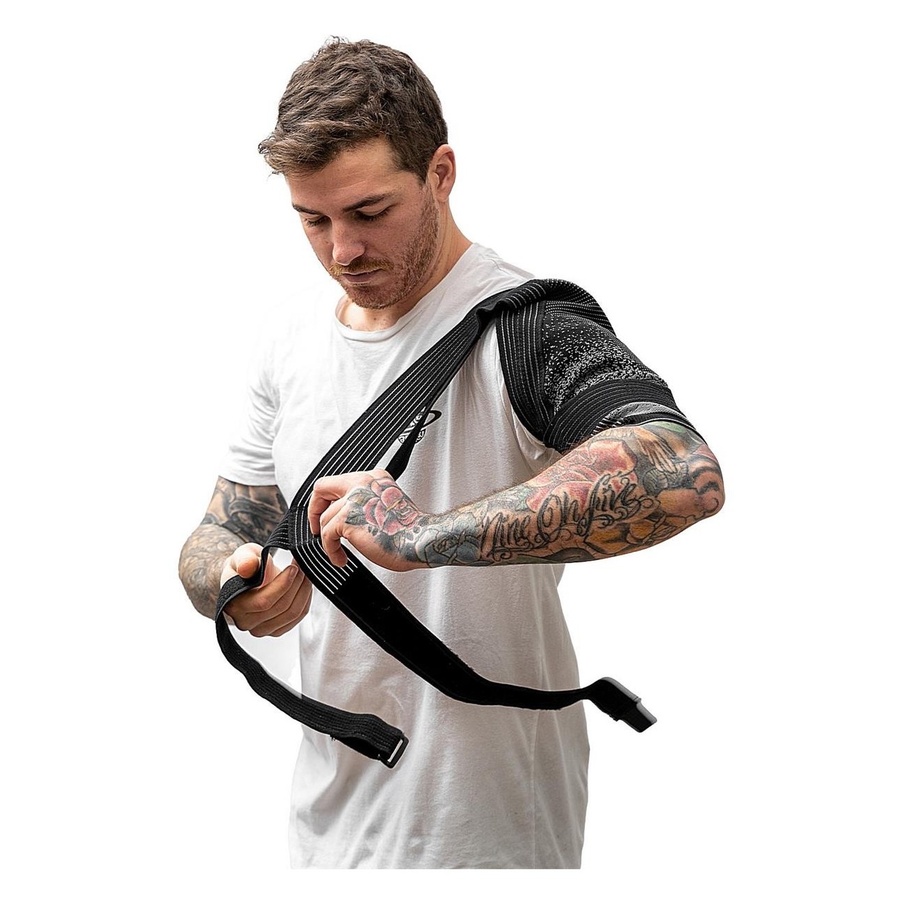 Épaule Space Brace Taille L Noir-Gris avec Support en Gel et Système BreathSaver Smart Strap - 16