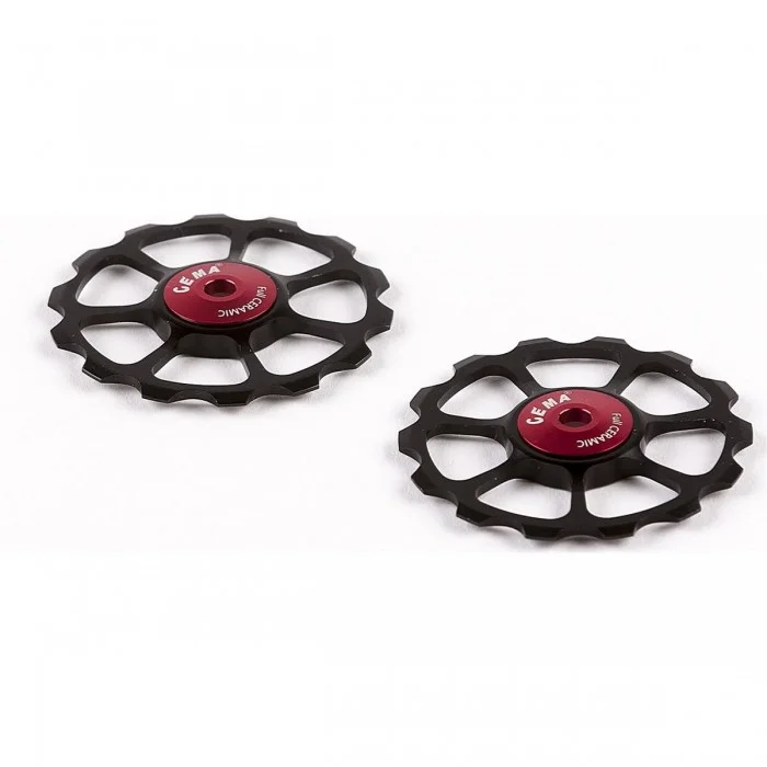 Poulies en céramique pour SRAM XX1/XO1 - Compatibles 10/11s, Noir - 1