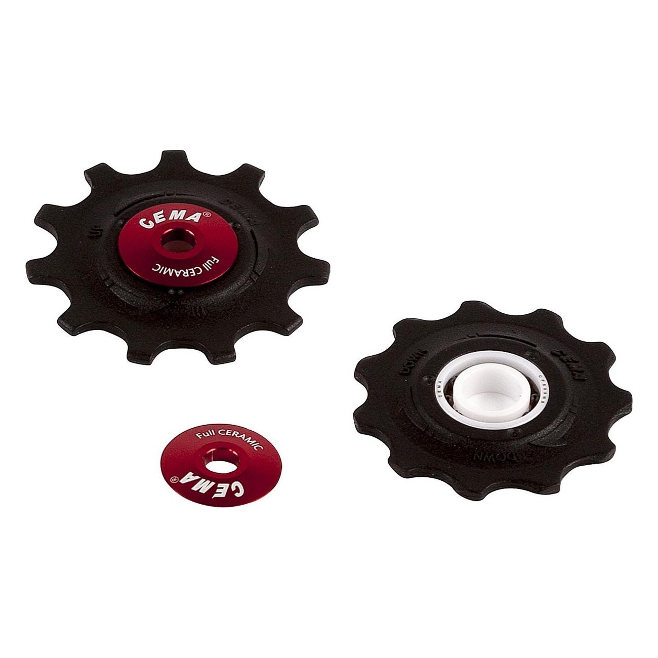 Pulegge in Ceramica per SRAM XX1/XO1 - Compatibili 10/11s, Colore Nero - 2 - Pulegge - 4712910908203