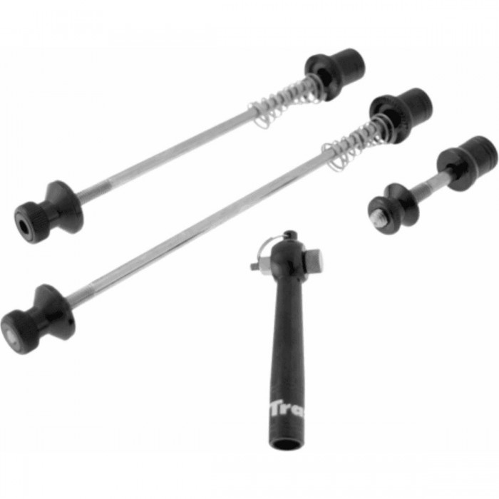 Front, Rear Hub and Seat Locking Kit with Removable Key - Black Version - 1